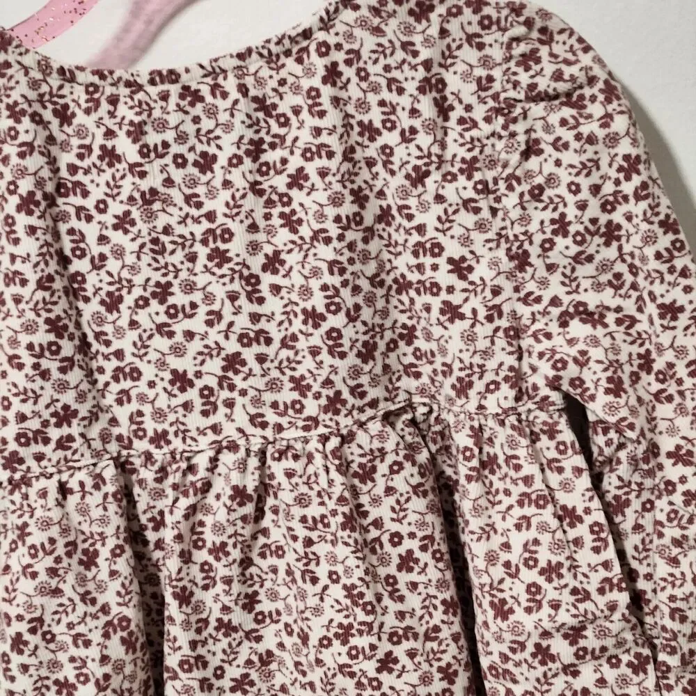 OLD NAVY Long-Sleeve Button-Front‎ Corduroy Swing Dress for Toddler Girls 4T